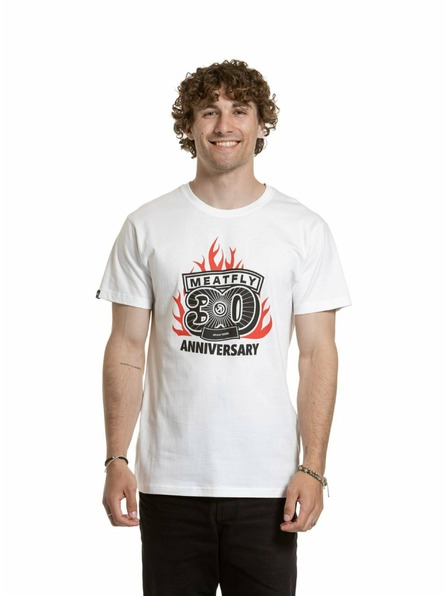 Meatfly Meatfly moška majica Flame Bela