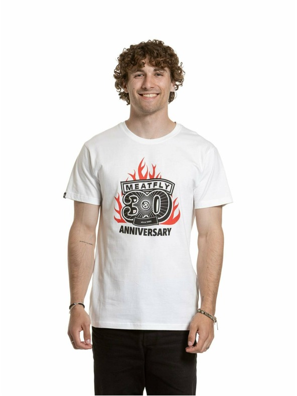 Meatfly Meatfly moška majica Flame Bela