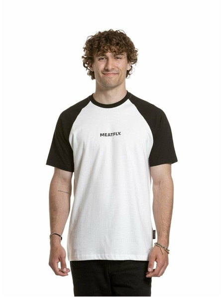 Meatfly Meatfly moška majica Ozzy Raglan Bela / Črna