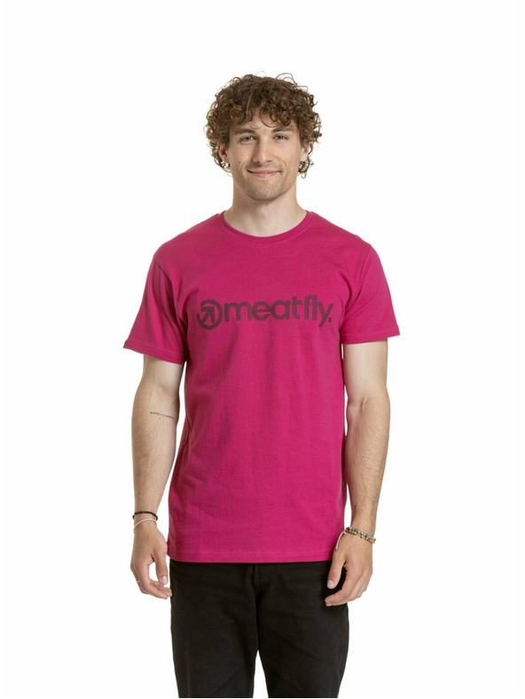Meatfly Meatfly moška majica Prugasta Logo Temno vijolična
