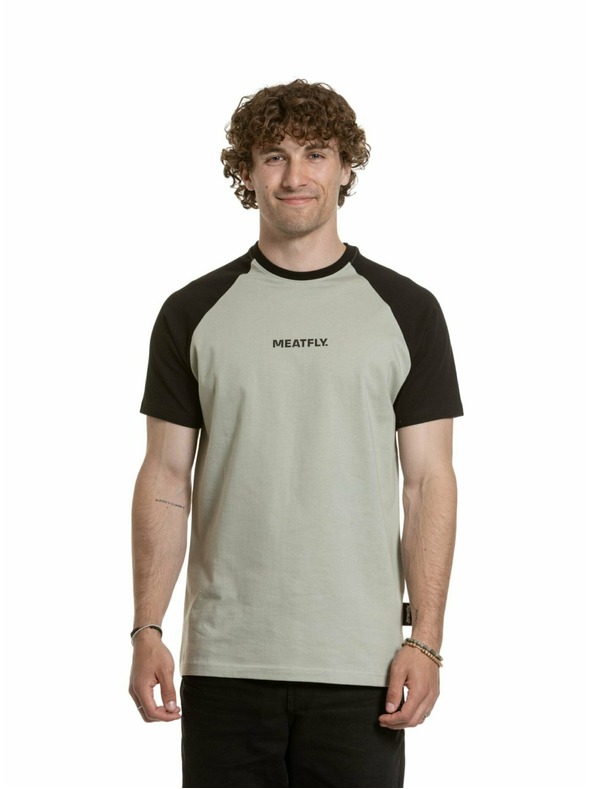 Meatfly Meatfly moška majica Ozzy Raglan Mossy Green / Black