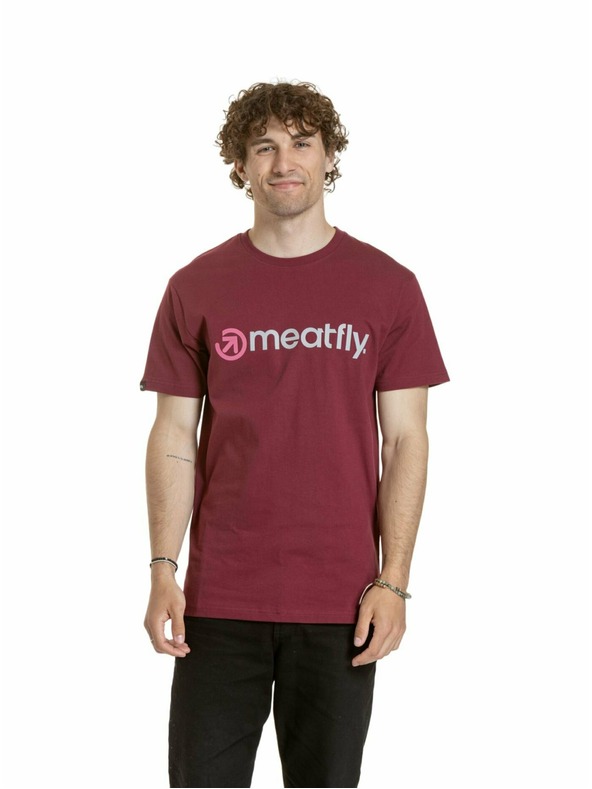 Meatfly Meatfly moška majica Joe Dark Wine | Rdeča