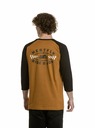 Meatfly Meatfly moška majica z dolgimi rokavi Kennedy Raglan Gold Brown / Black