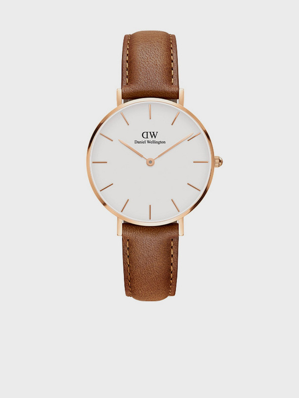 Daniel Wellington Rjave ženske ure z usnjerim pasom Daniel Wellington Petite Durham