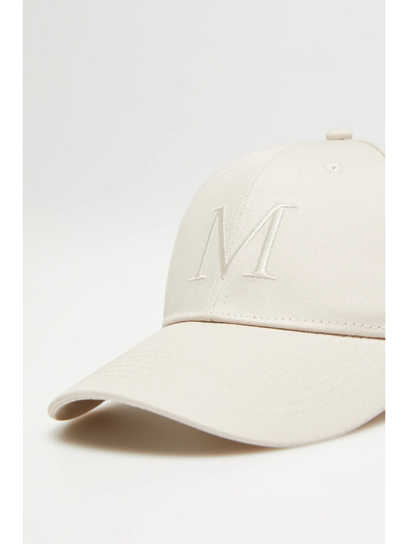 Moodo Kremna bombažna kapa s šiltom