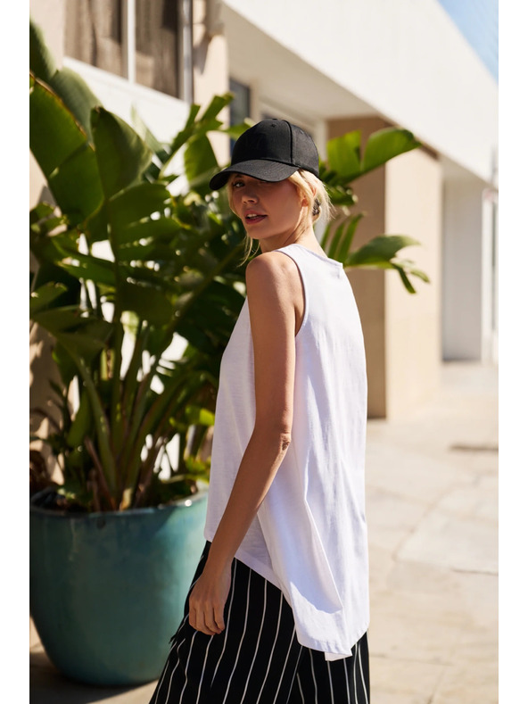 Moodo Črna bombažna kapa s šiltom