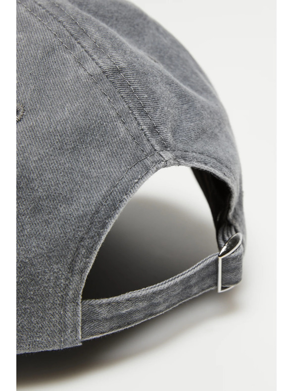 Moodo Siva bombažna kapa s šiltom