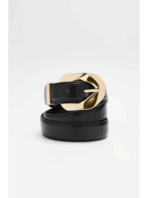 Moodo Črn pas z zlato sponko Moodo