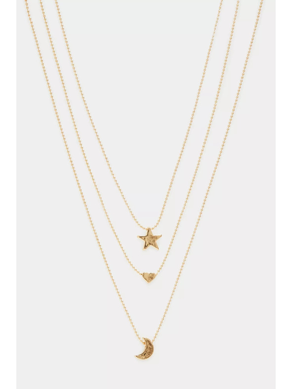 Moodo Zlata trojna ogrlica Moodo