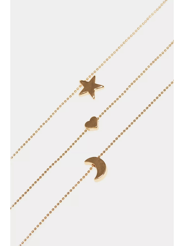 Moodo Zlata trojna ogrlica Moodo