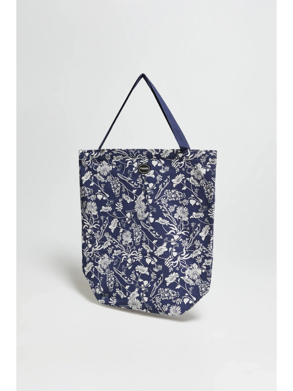 Moodo Modra cvetlična torba iz bombaža Moodo