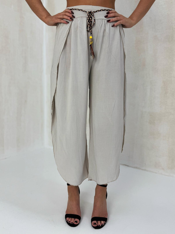 Edoti Ženske hlače culotte - bež EDOTI