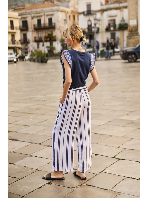 Moodo Ženske progaste hlače Moodo