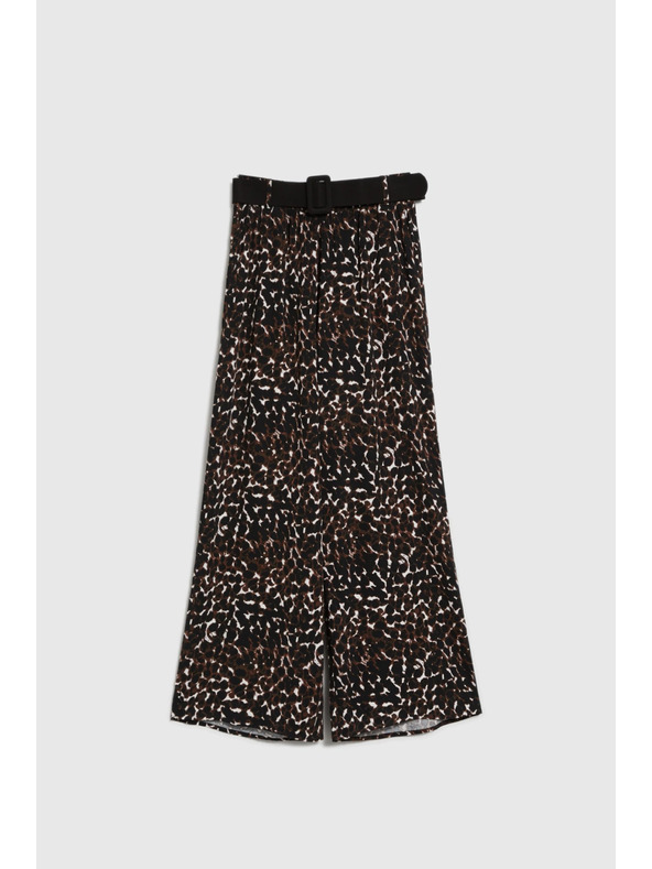 Moodo Ženske leopardje hlače Moodo - rjave