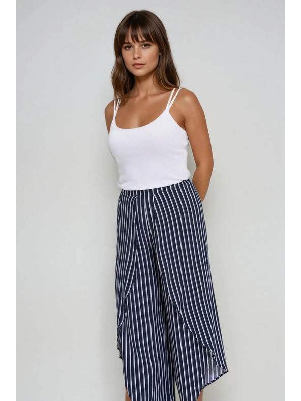 Moodo Ženske asimetrične hlače z razporki