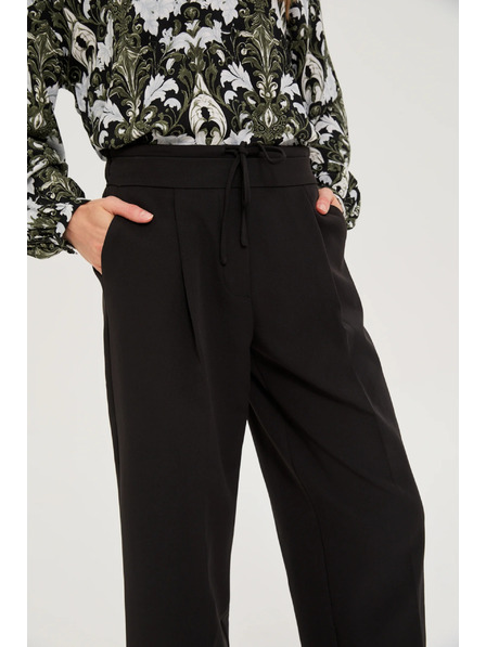 Moodo Črne ohlapne hlače Moodo