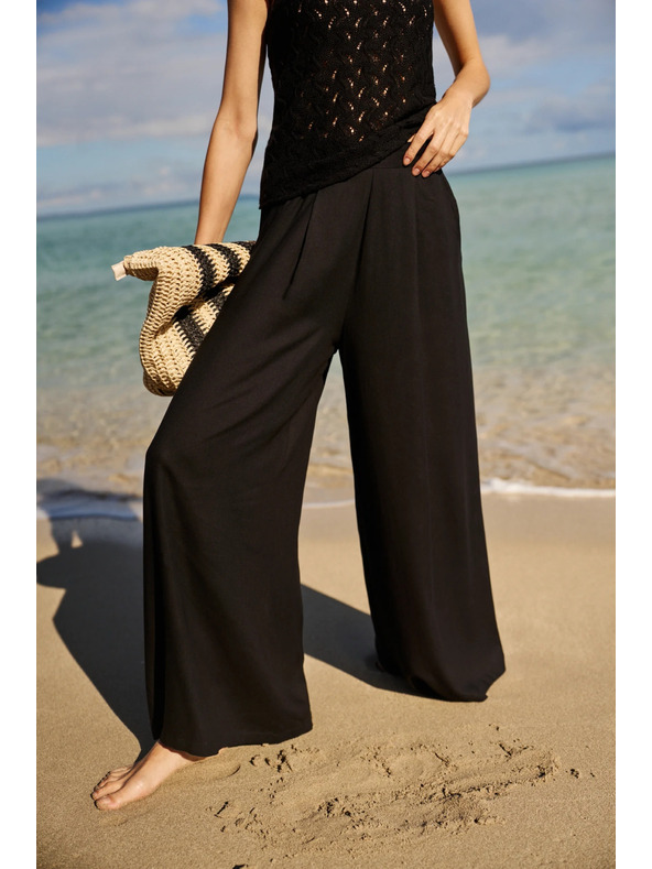 Moodo Ženske ohlapne hlače Moodo - črne