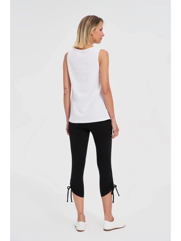 Moodo Črne ženske 3/4 legice s povezovanjem