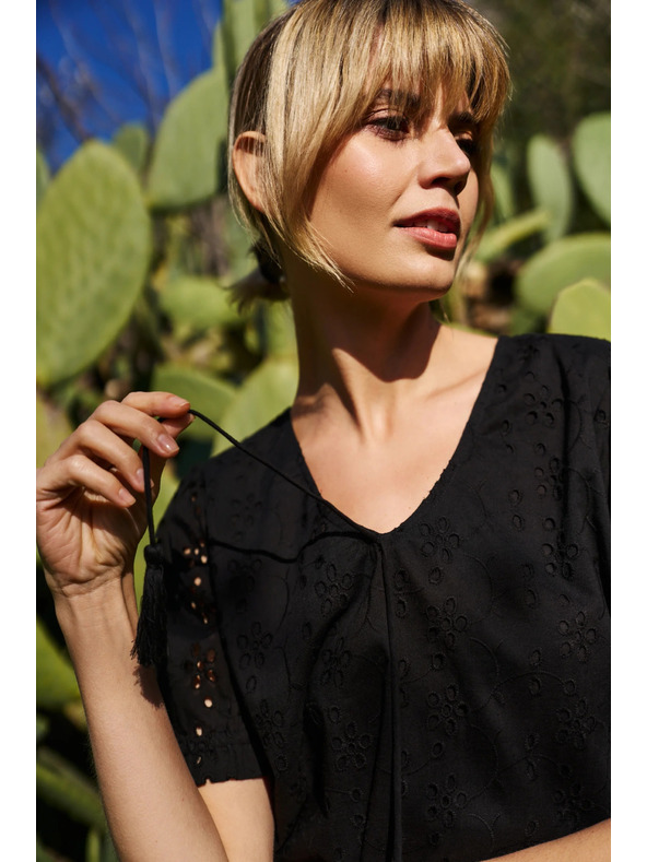 Moodo Črna ženska srajca madeira