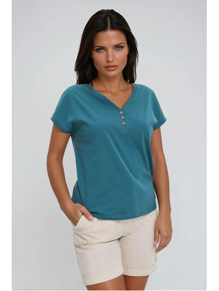 Moodo Ženska bluza z okrasnimi gumbi