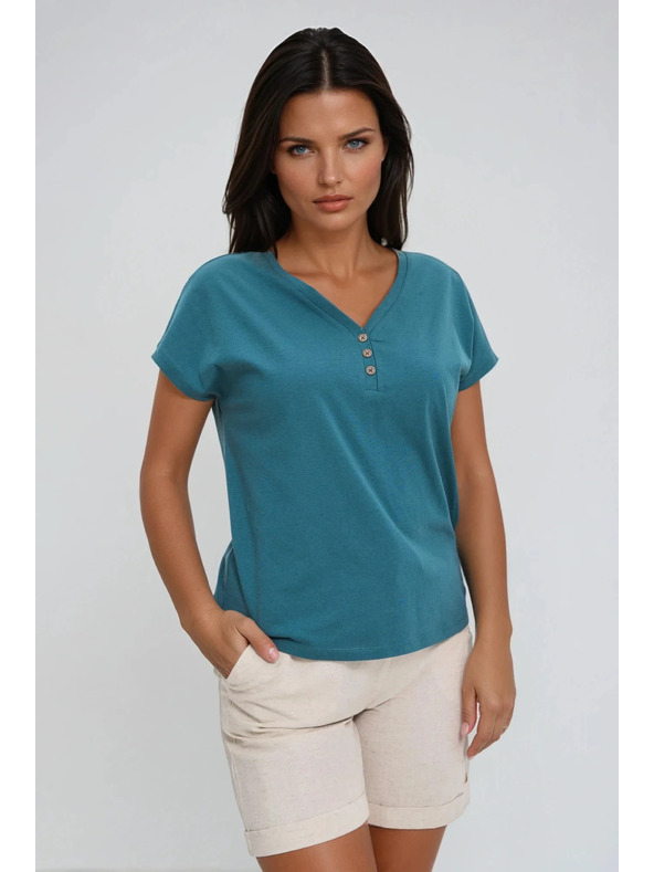 Moodo Ženska bluza z okrasnimi gumbi