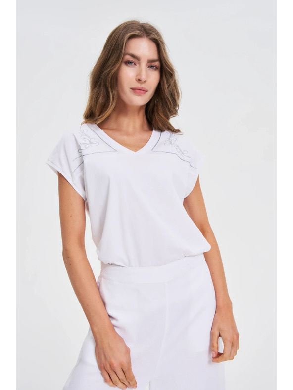 Moodo Ženska bela bluza