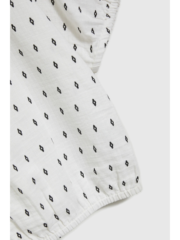 Moodo Bela vzorčasta bluza