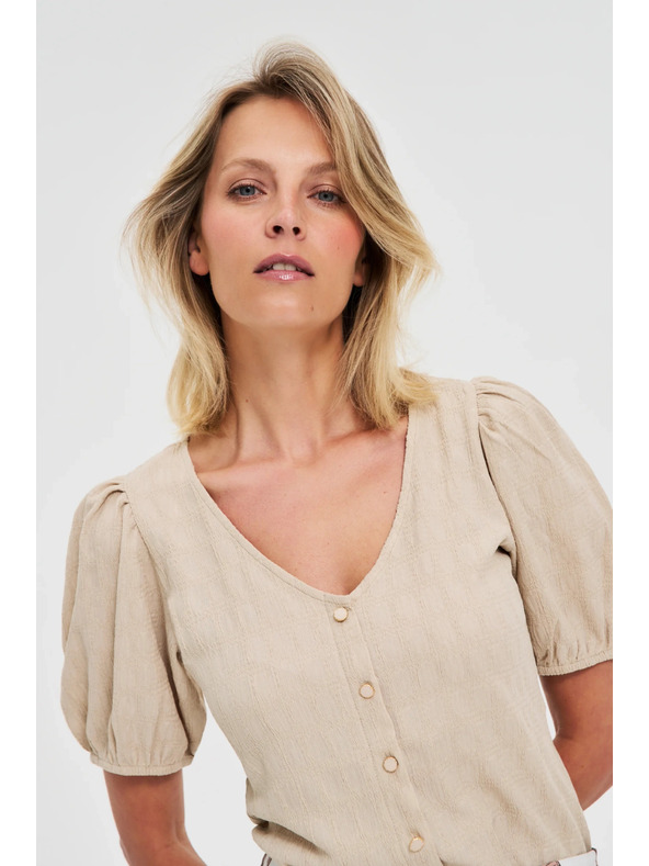 Moodo Ženska majica Moodo – svetlo bež