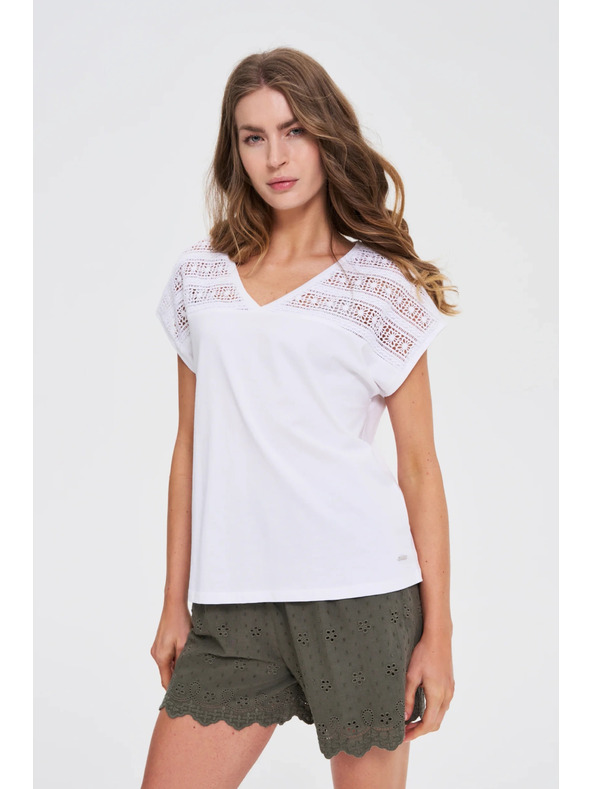 Moodo Bela ohlapna bluza