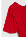 Moodo Rdeča bluza s širokimi rokavi