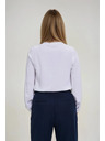 Moodo Ženska bela bluza z ovratnikom Moodo