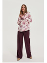 Moodo Rožnata cvetlična bluza Moodo
