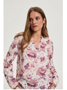 Moodo Rožnata cvetlična bluza Moodo