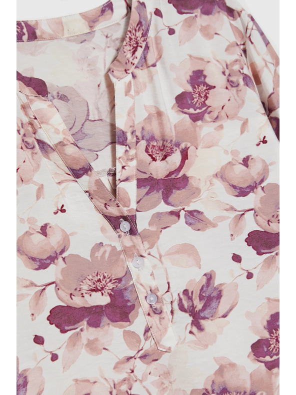 Moodo Rožnata cvetlična bluza Moodo