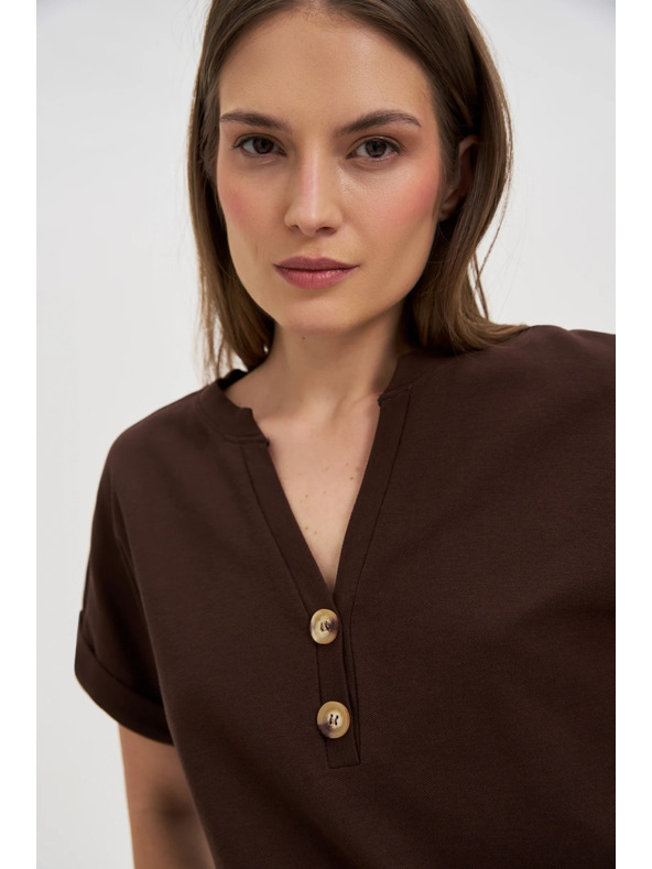 Moodo Rjav ohlapni top