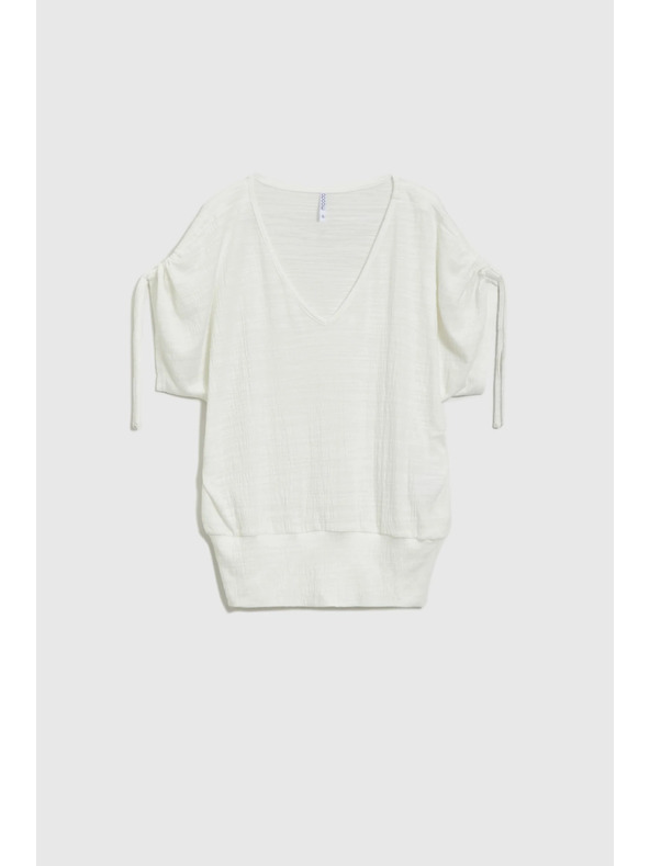 Moodo Bel top z zbiranjem na rokavi