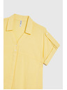 Moodo Masleno rumena bluza s kratkimi rokavi