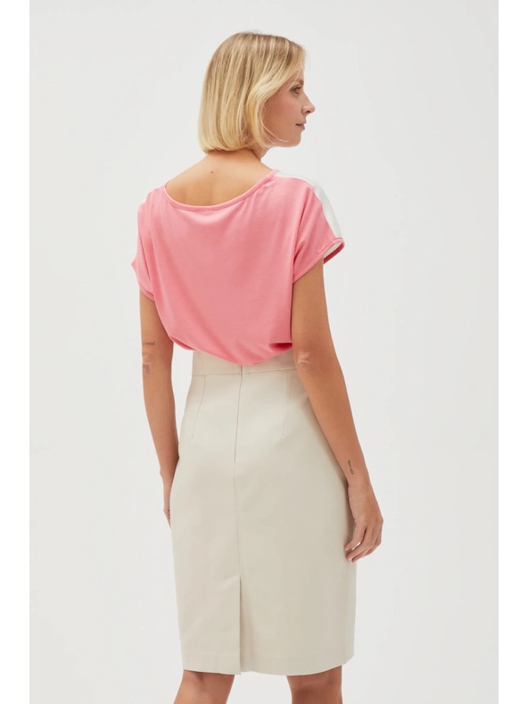 Moodo Ženska bela bluza s cvetlicami