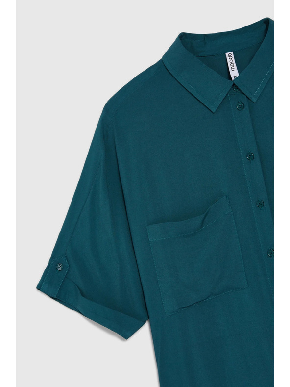 Moodo Zelena srajca z izbirno dolžino rokavov