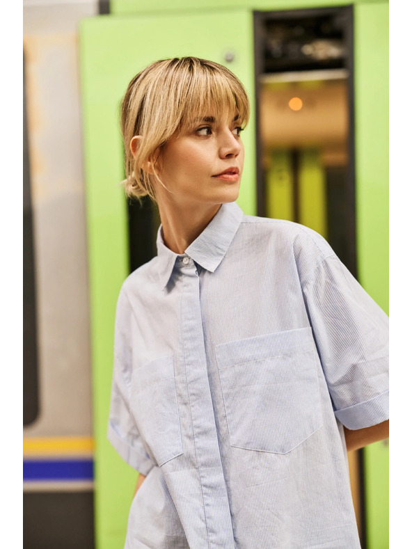 Moodo Ženska svetlo modra srajca