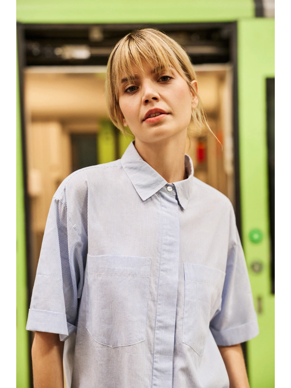 Moodo Ženska svetlo modra srajca