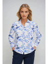 Moodo Svetlo modra cvetlična srajca Moodo