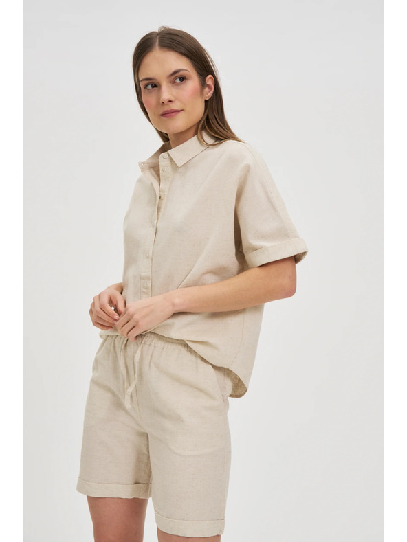 Moodo Bež lanena srajca
