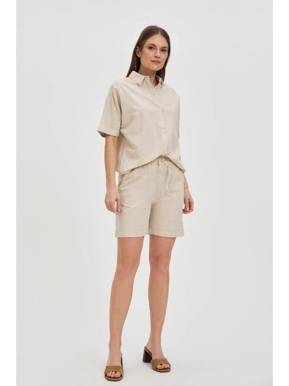 Moodo Bež lanena srajca