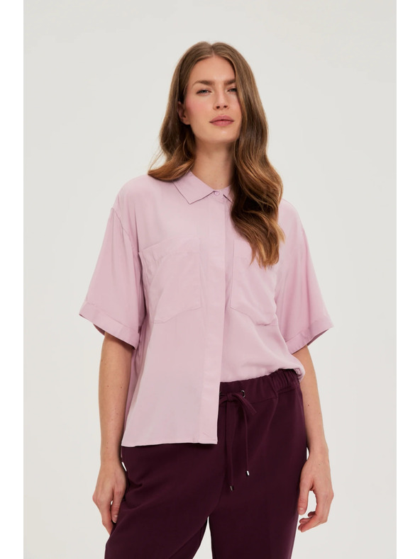 Moodo Ženska srajca Moodo – svetlo rožnata