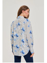Moodo Ženska srajca Moodo – bela/modra
