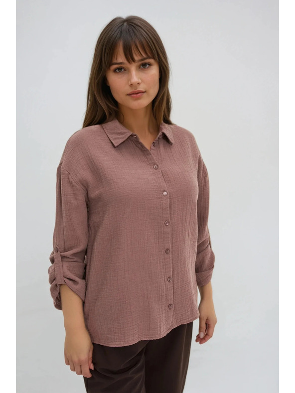 Moodo Svetlo rjava srajca Moodo