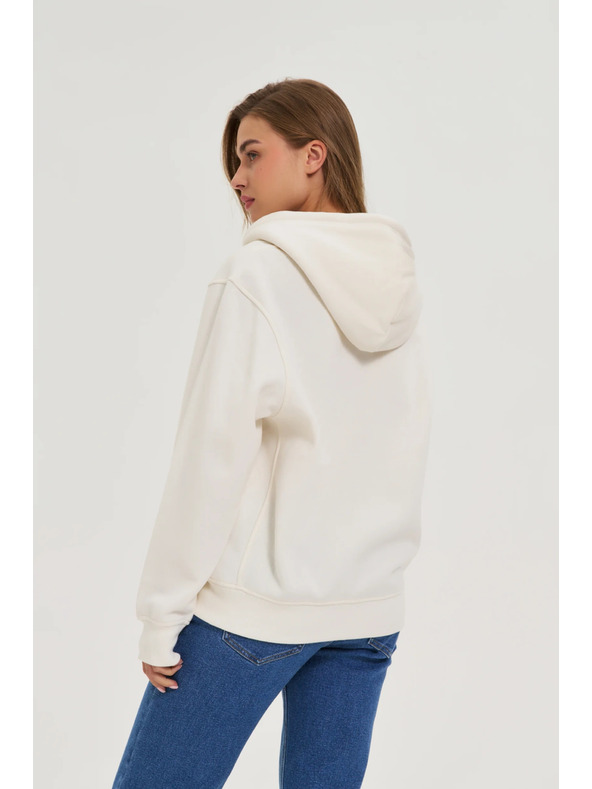 Moodo Ženska jopica z zadrgo Moodo – bela barva