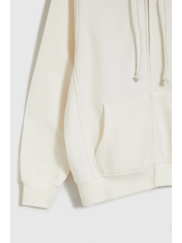 Moodo Ženska jopica z zadrgo Moodo – bela barva