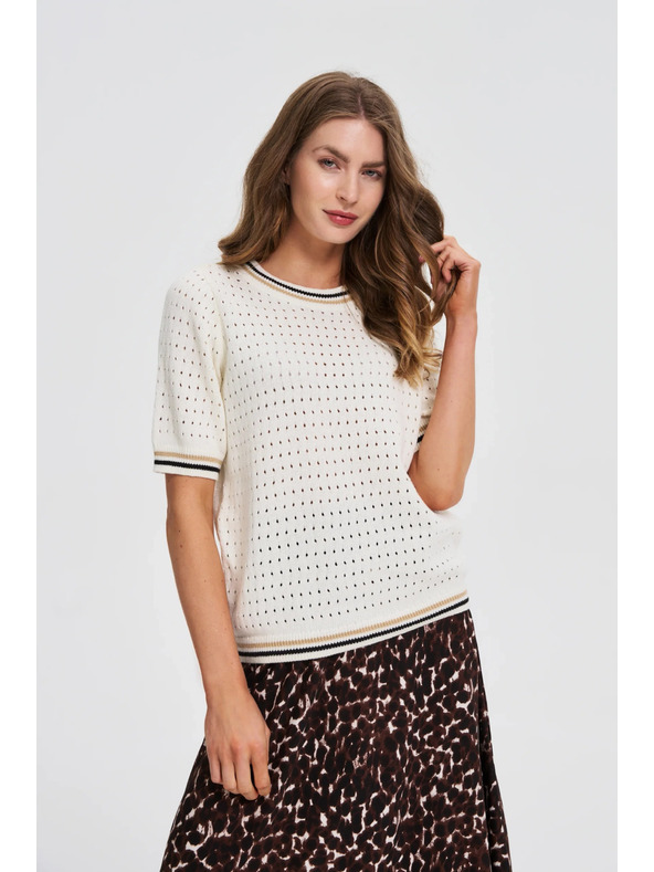 Moodo Ženski pulover Moodo – bela barva